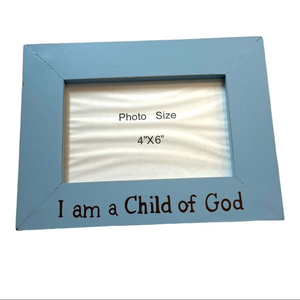 I am a Child of God Picture Frame Blue